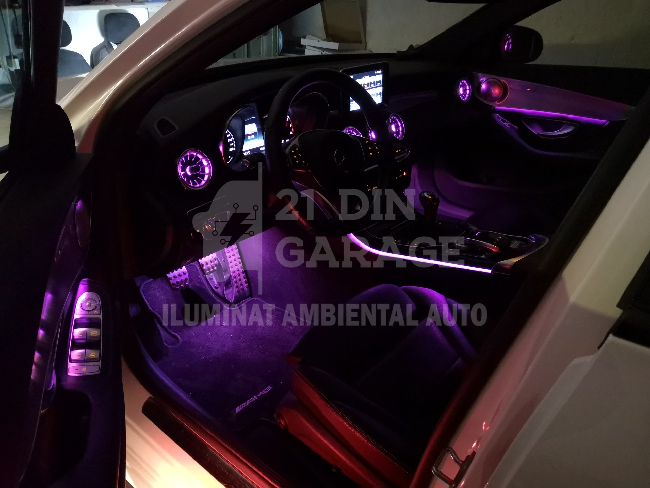 lumini ambientale ambient benzi led lumini interior Mercedes benz c class glc w205 x253