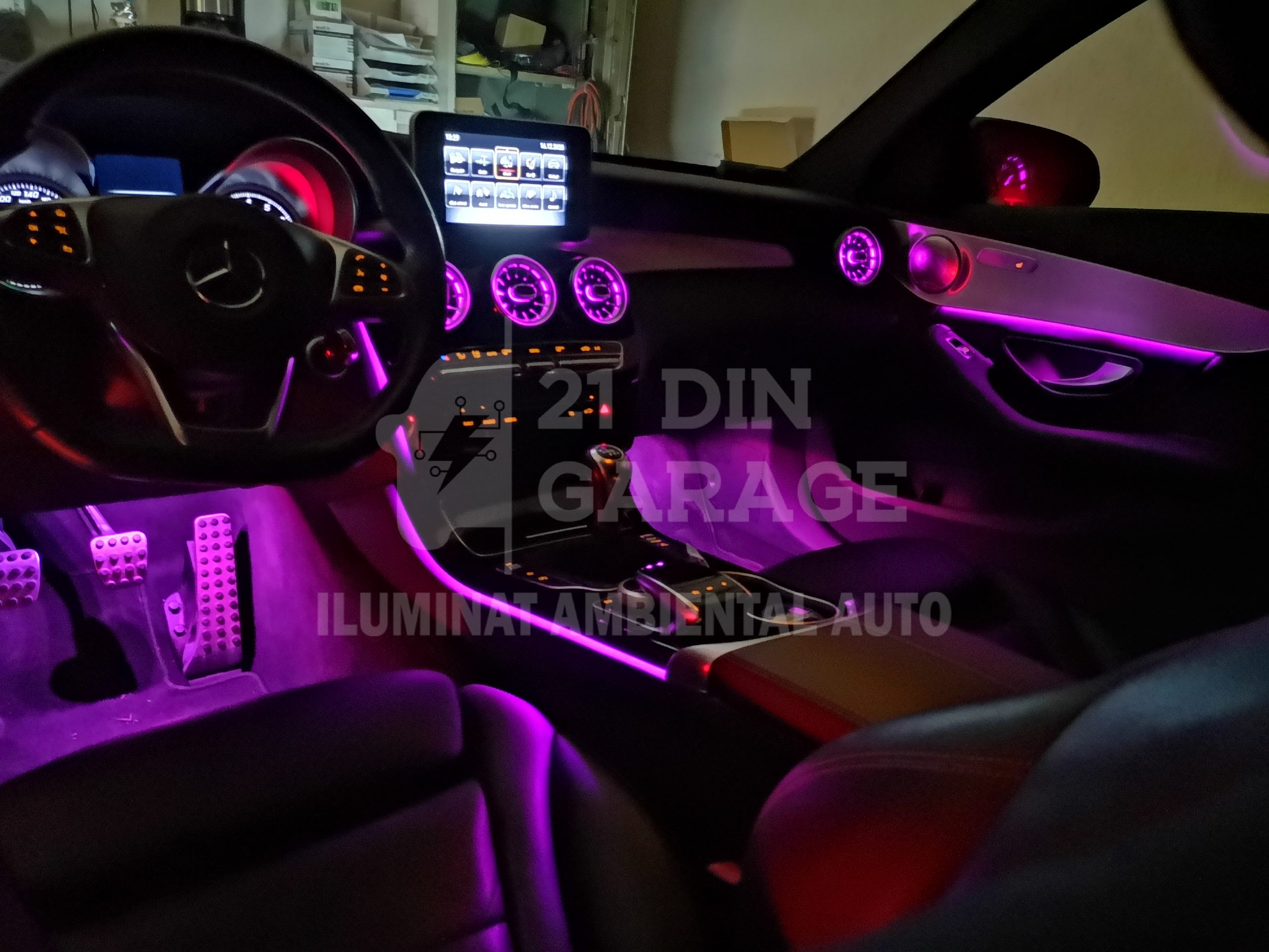 lumini ambientale ambient benzi led lumini interior Mercedes benz c class glc w205 x253