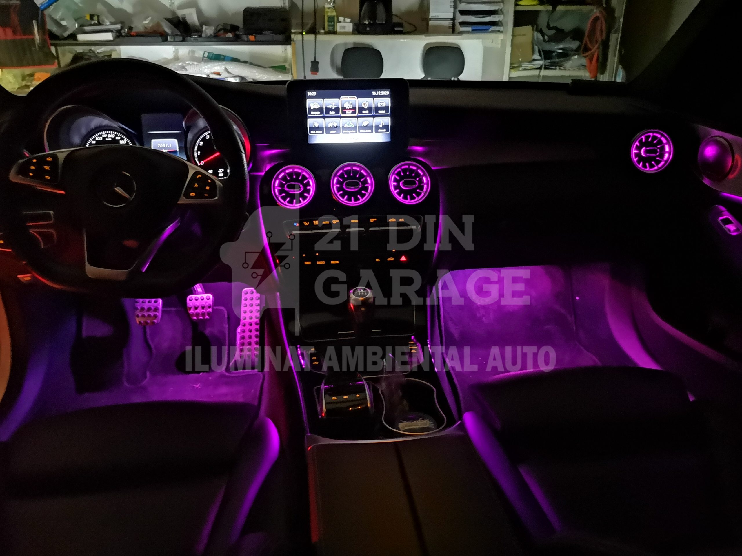 lumini ambientale ambient benzi led lumini interior Mercedes benz c class glc w205 x253